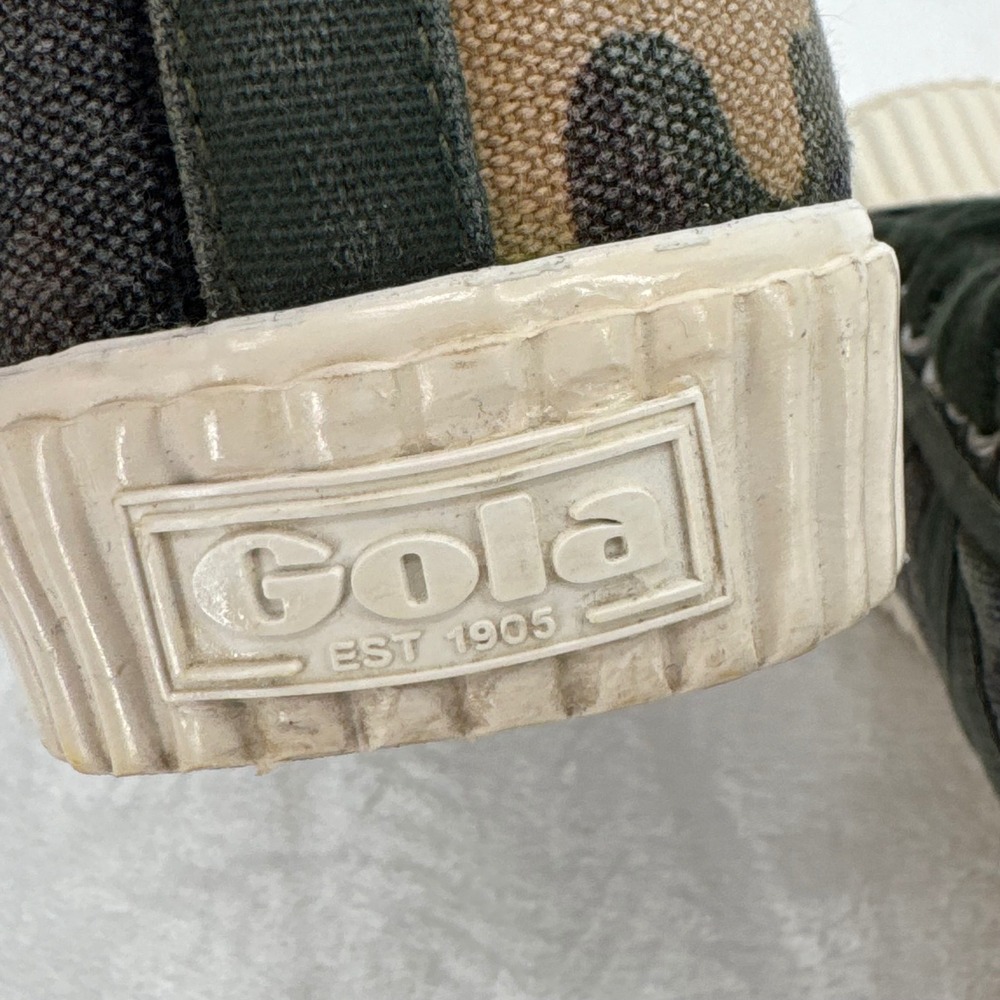 Gola Camouflage Canvas Sneakers in Green, Brown, Black - Picture 9 of 11